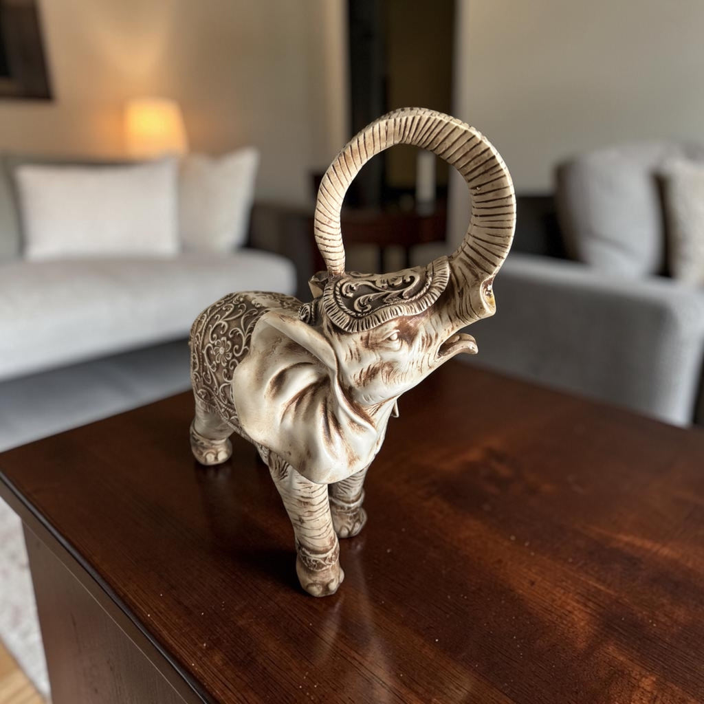 Large Imported Resin Elephant Figurine