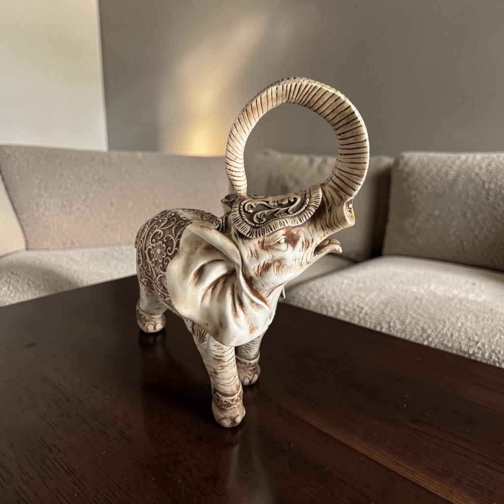 Large Imported Resin Elephant Figurine