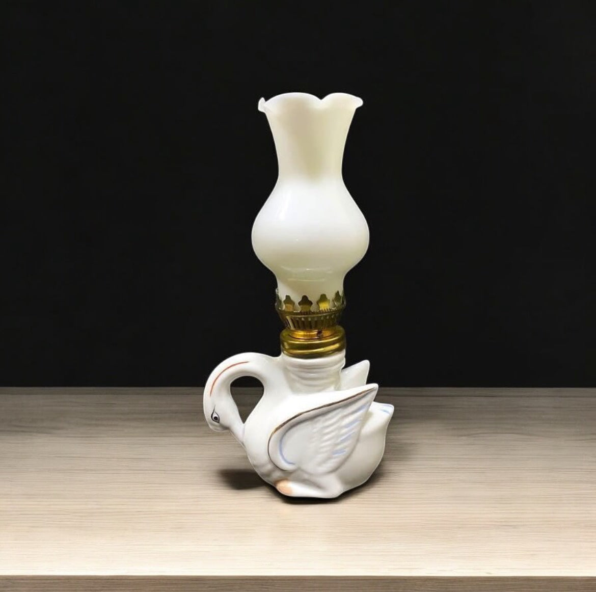 Antique Porcelain Gas Lamps – Hand-Painted