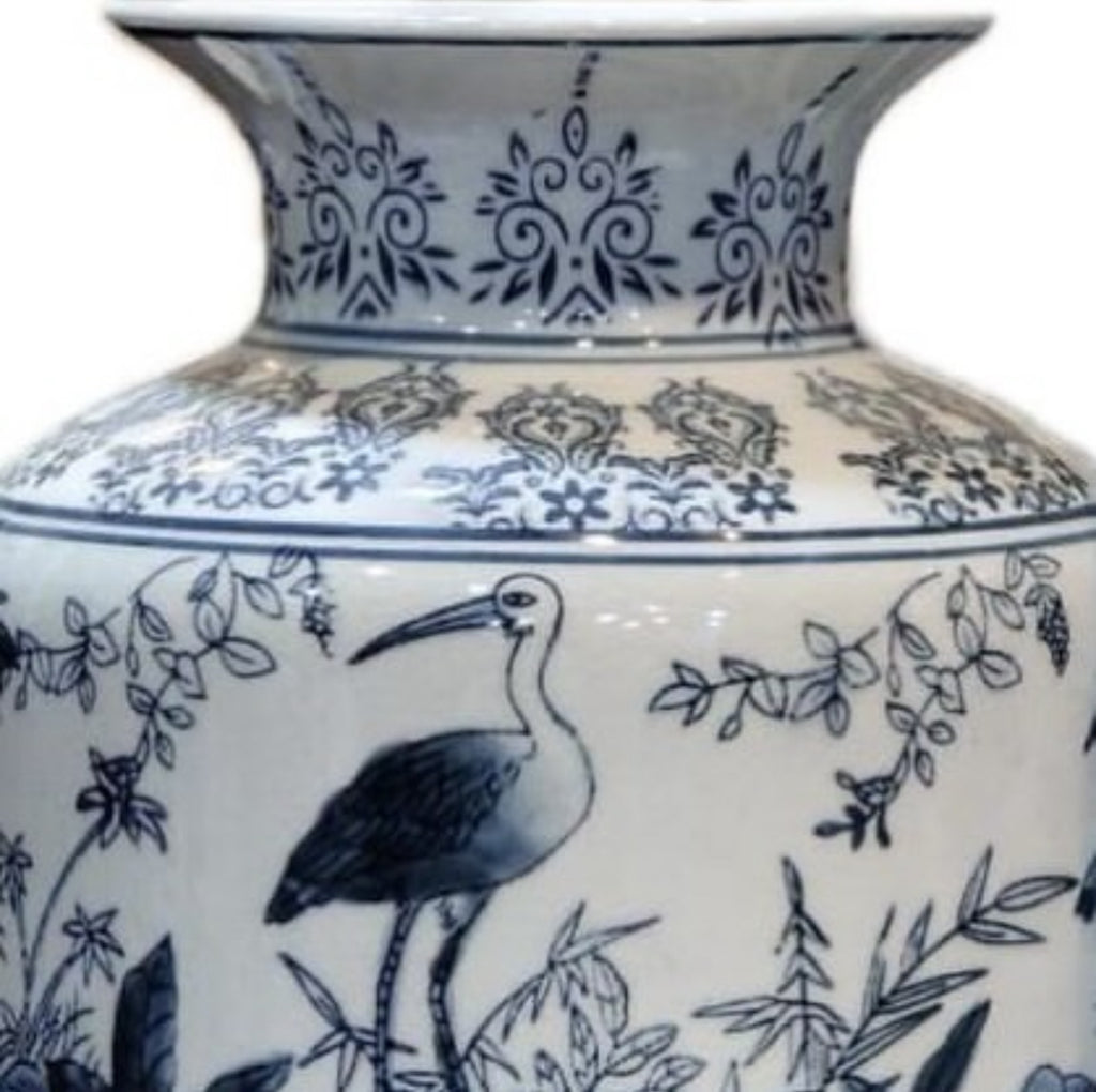 Bleu Blanc Porcelain Vase – Flamingo Design