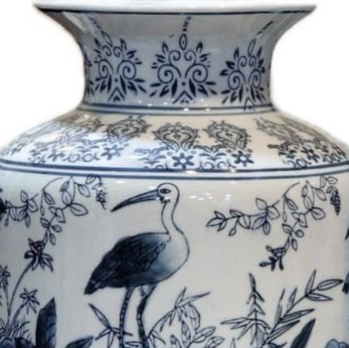 Bleu Blanc Porcelain Vase – Flamingo Design