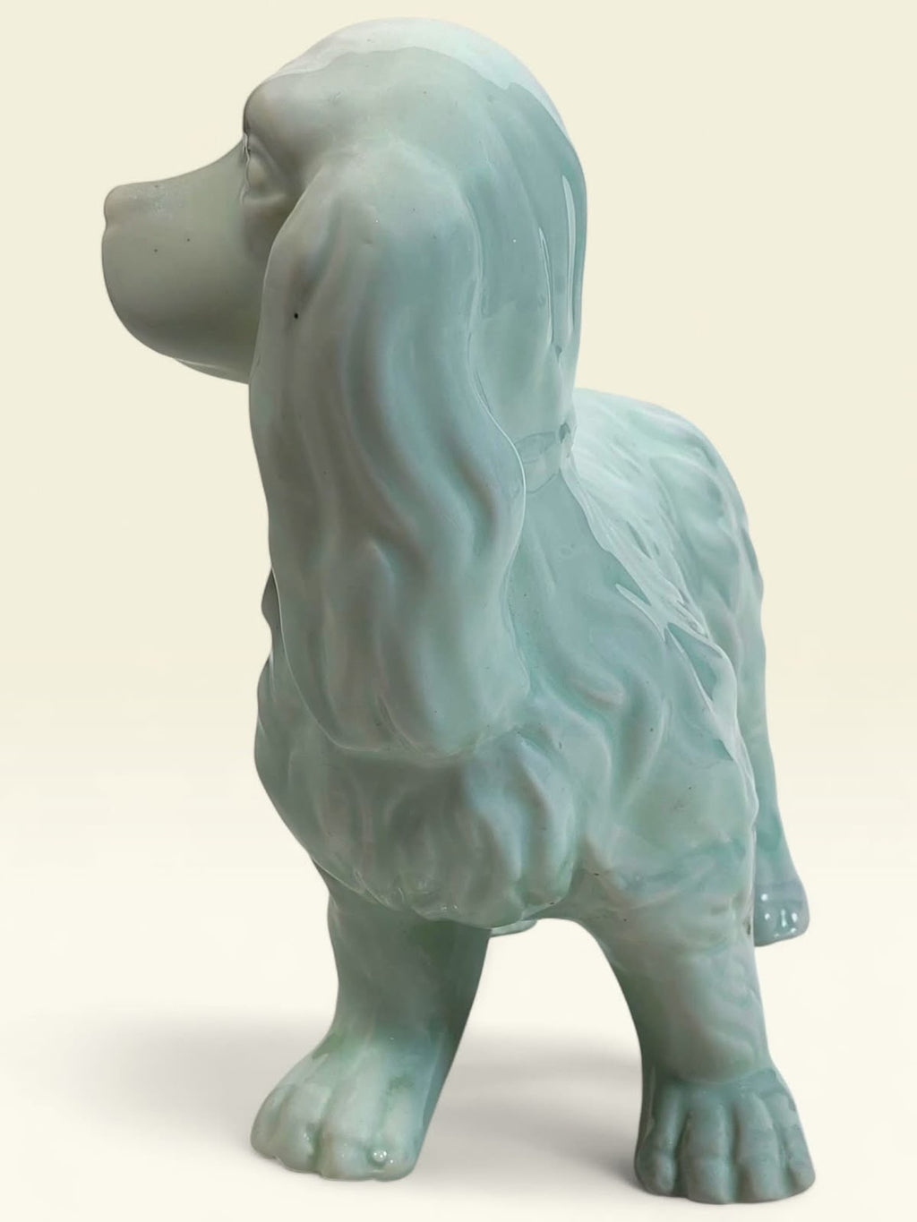 Celadon Porcelain Dog Figurine