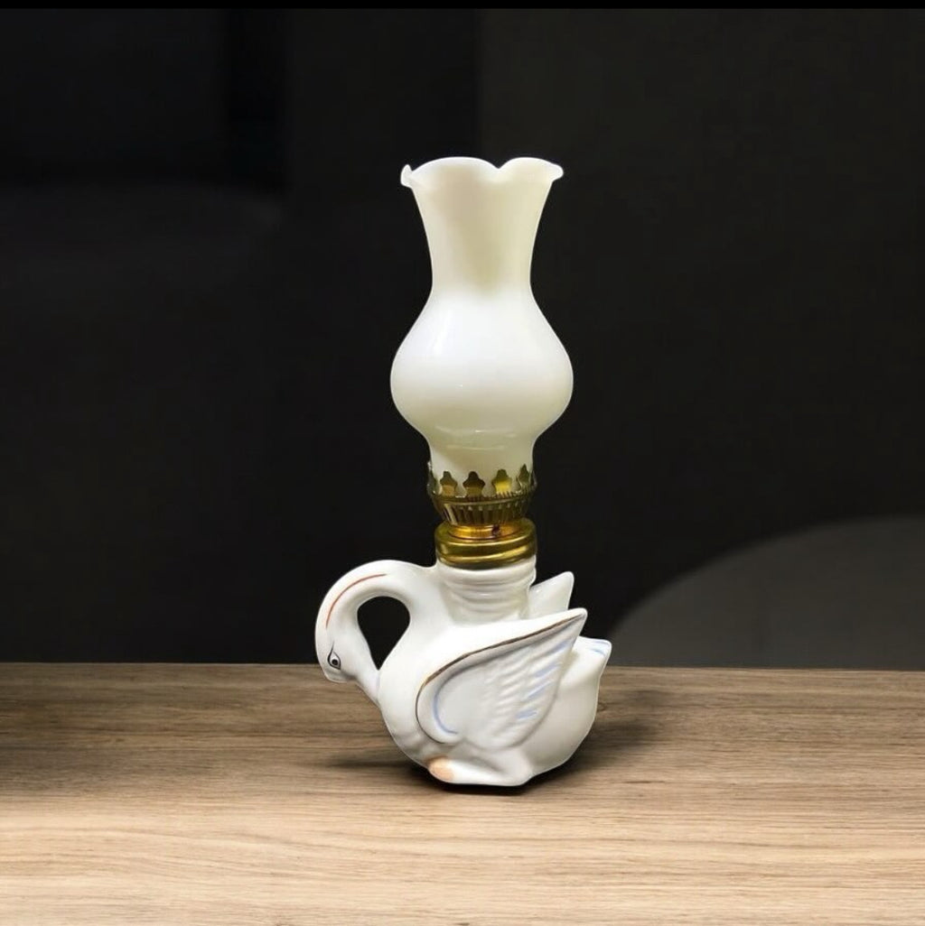 Antique Porcelain Gas Lamps – Hand-Painted