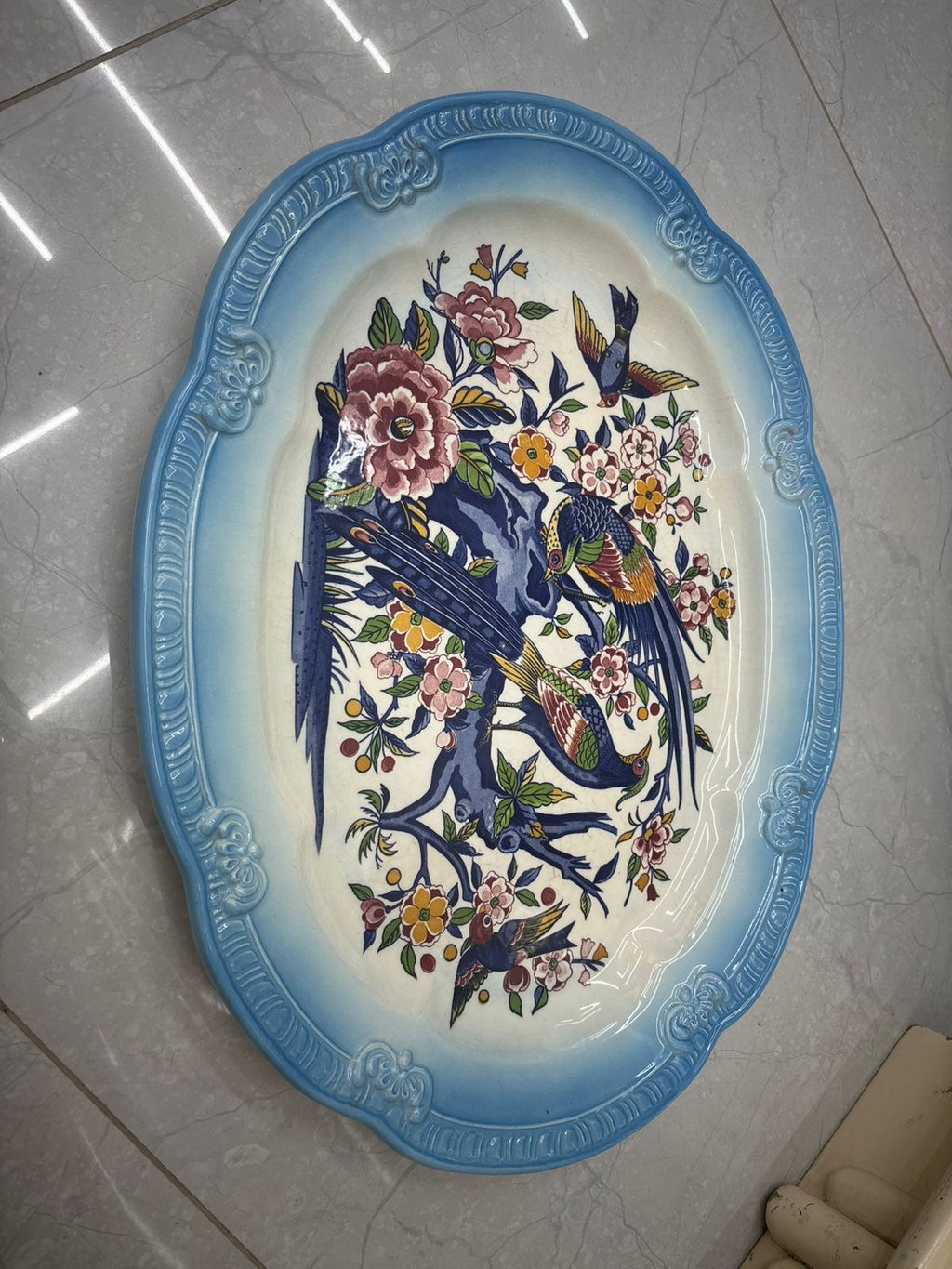 Antique Japanese Crackle Platter – Stamped