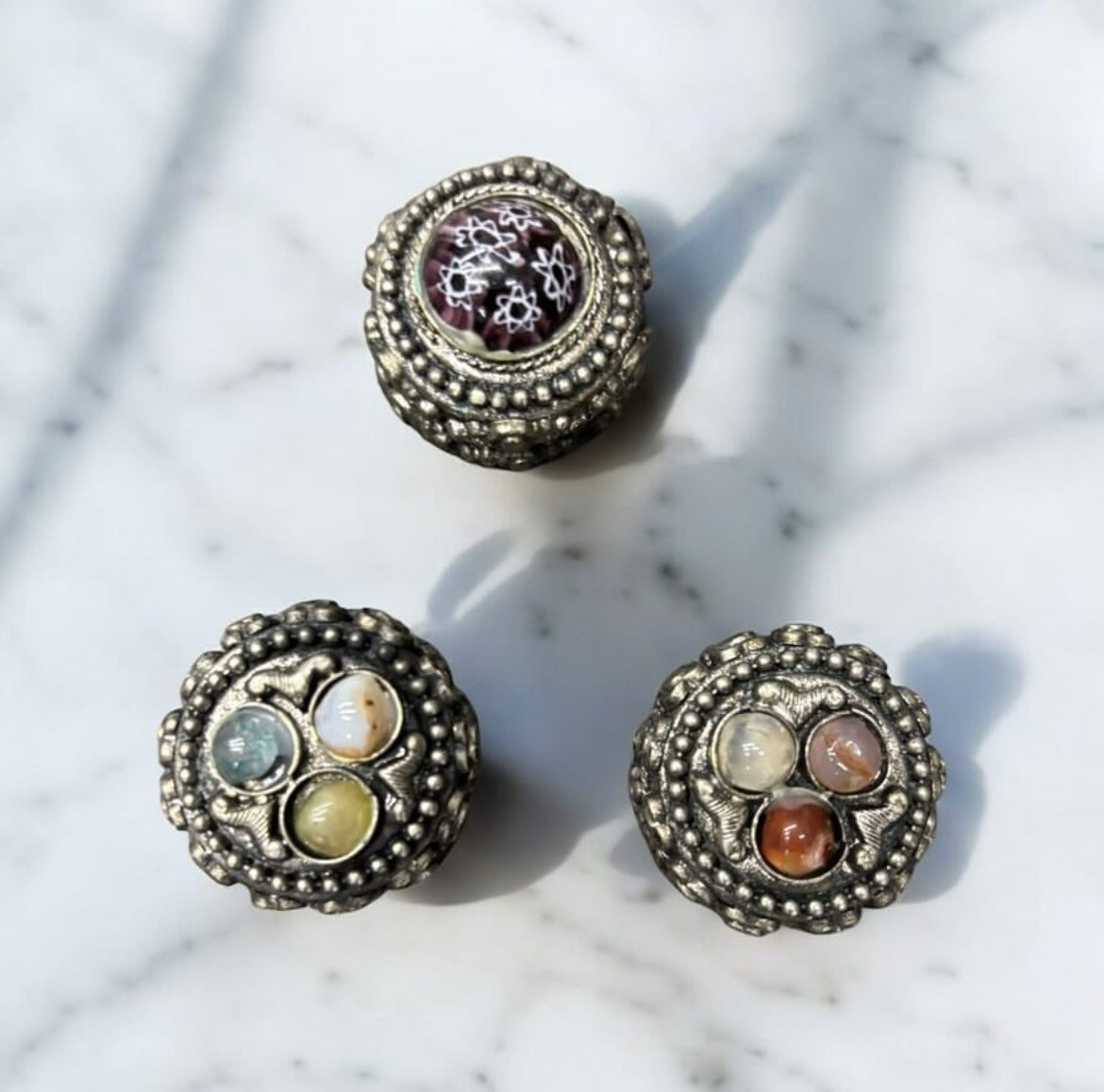 Small Indian Brass Boxes – 3 cm – Decorative or Medicine Use