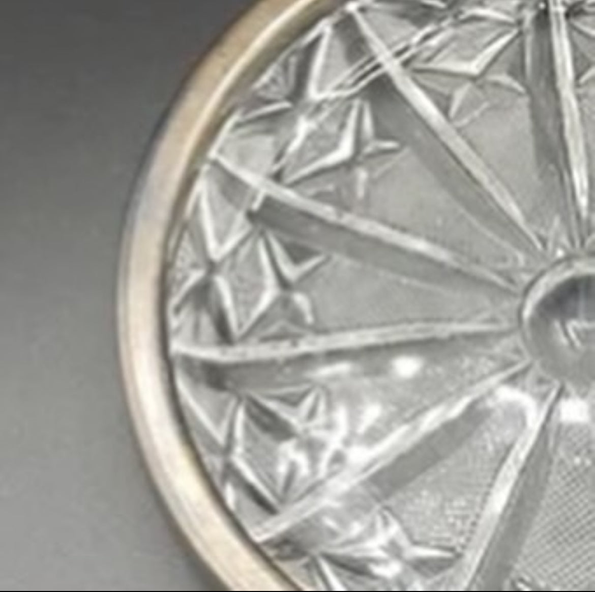 Vintage Crystal Bowl with Silver-Plated Rim – Hefra, Poland, 1970s