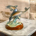 Dolphins Sculpture: Italian Capodimonte