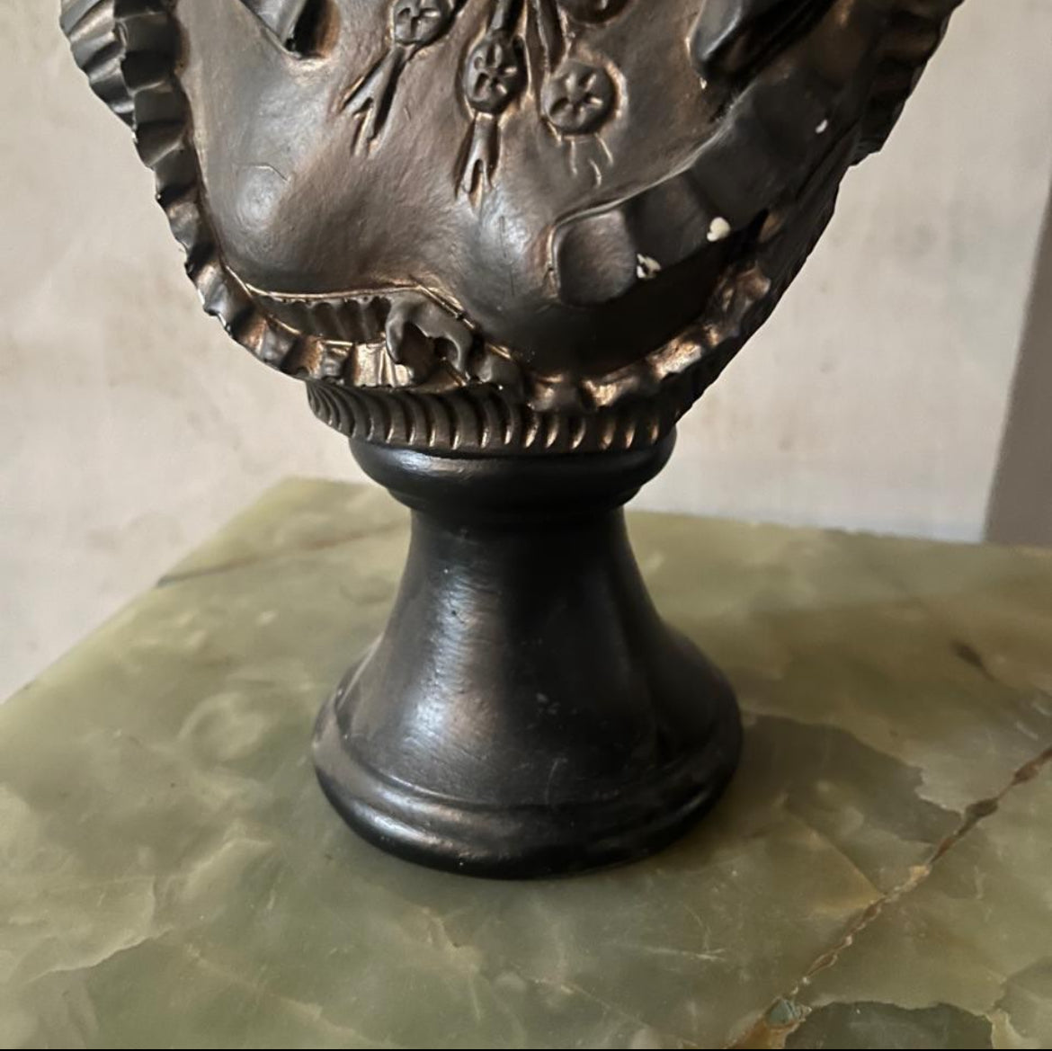 Resin Lady Figurine with Metal Base