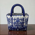 Bleu Blanc Hand-Painted Porcelain Bag