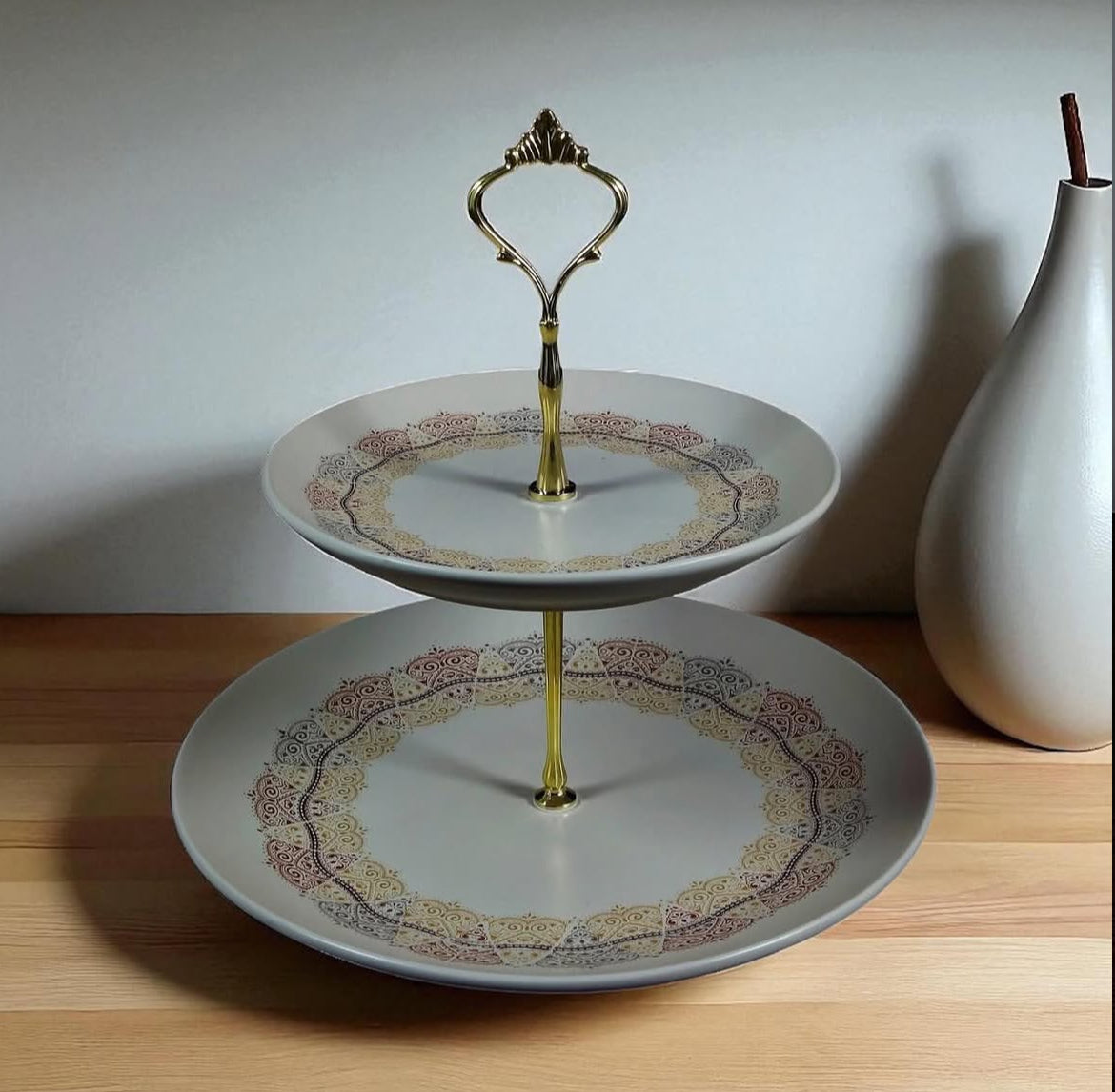 Two-Tier Porcelain Cookie Flotera