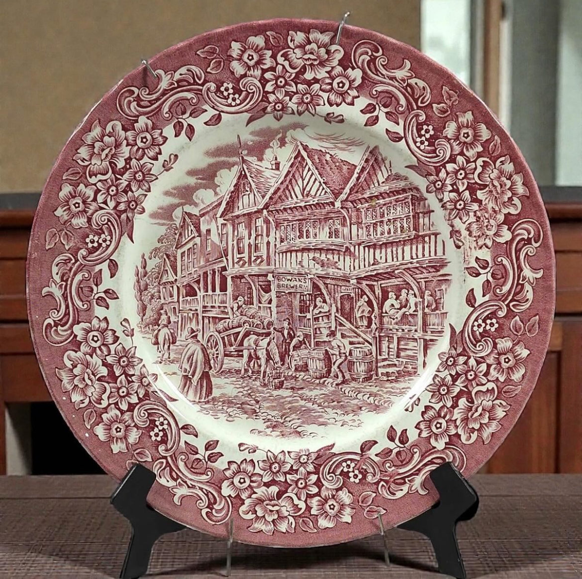 English Ironstone Wall Plate – Royal Tudor Ware