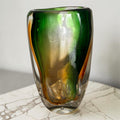 Heavy Murano Italian Glass Vase – Rare Form – Multicolored