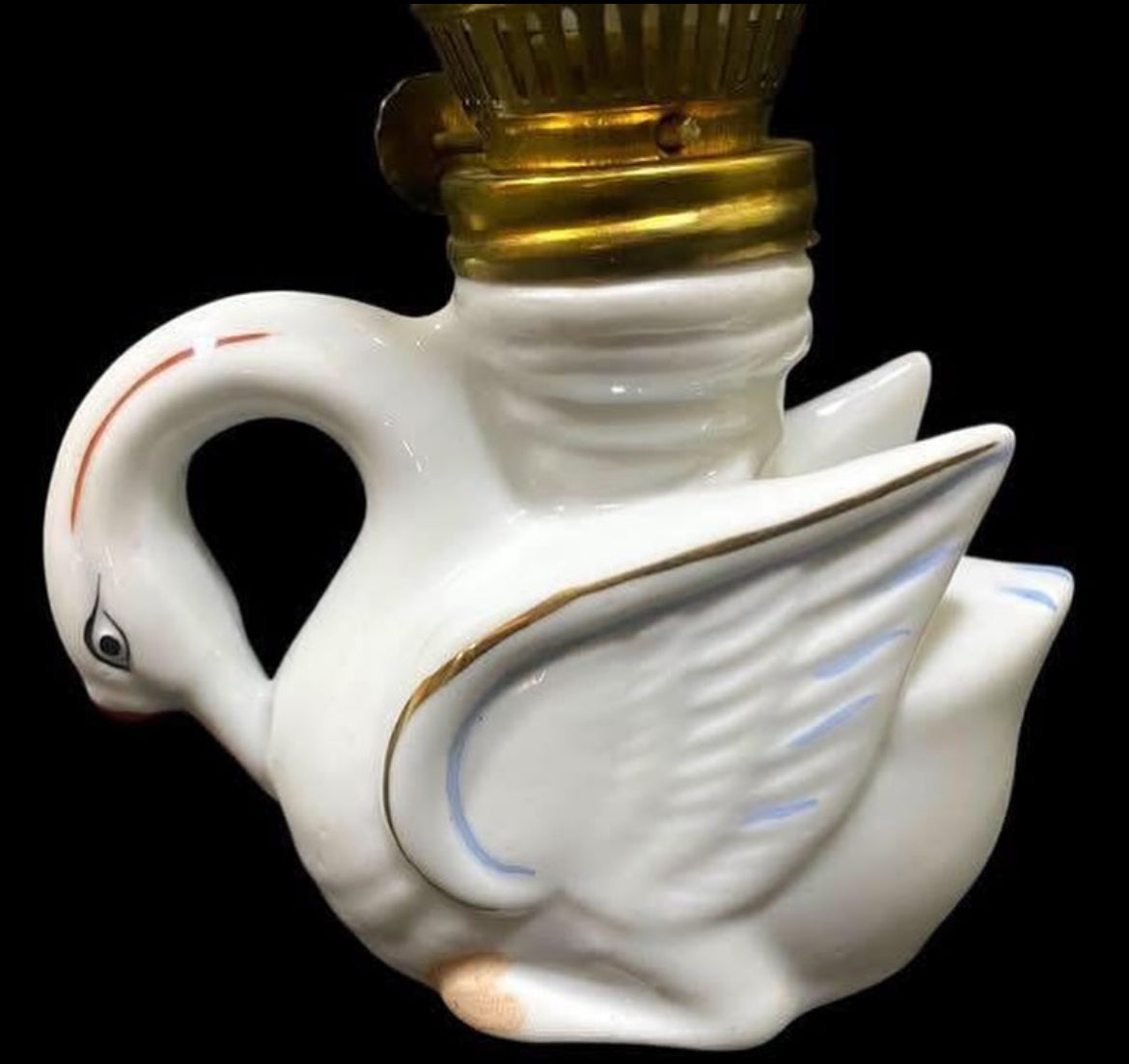 Antique Porcelain Gas Lamps – Hand-Painted