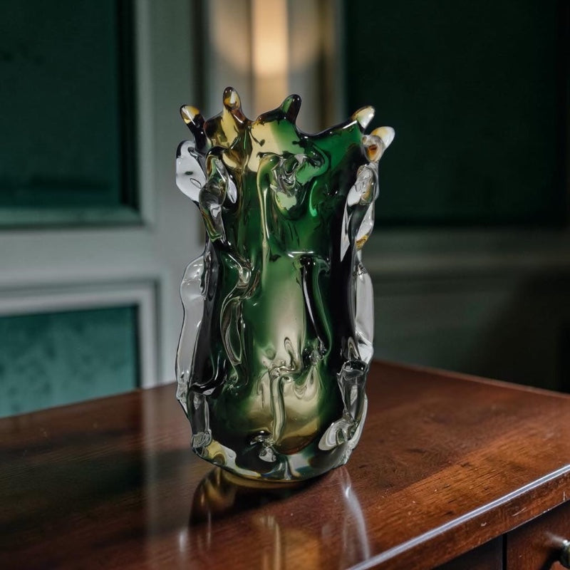 Heavy Italian Murano Glass Vase