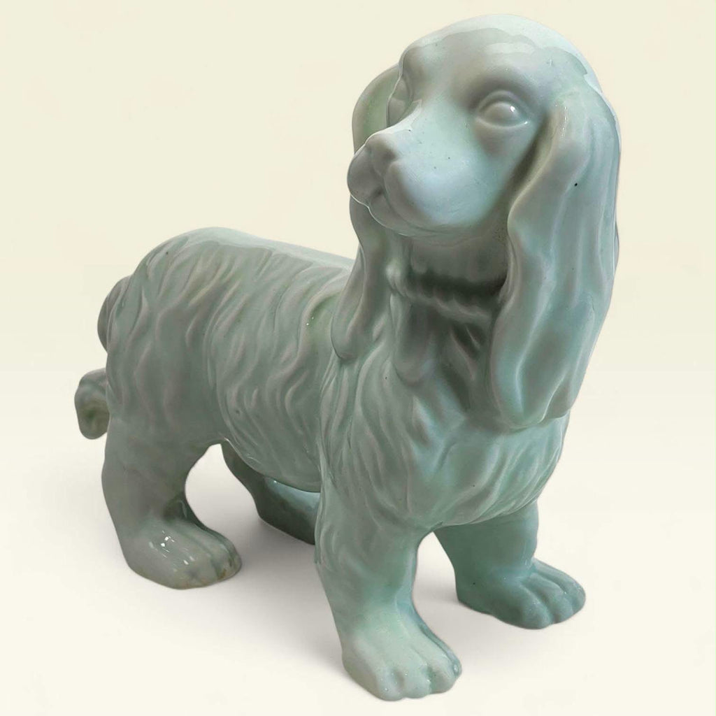 Celadon Porcelain Dog Figurine