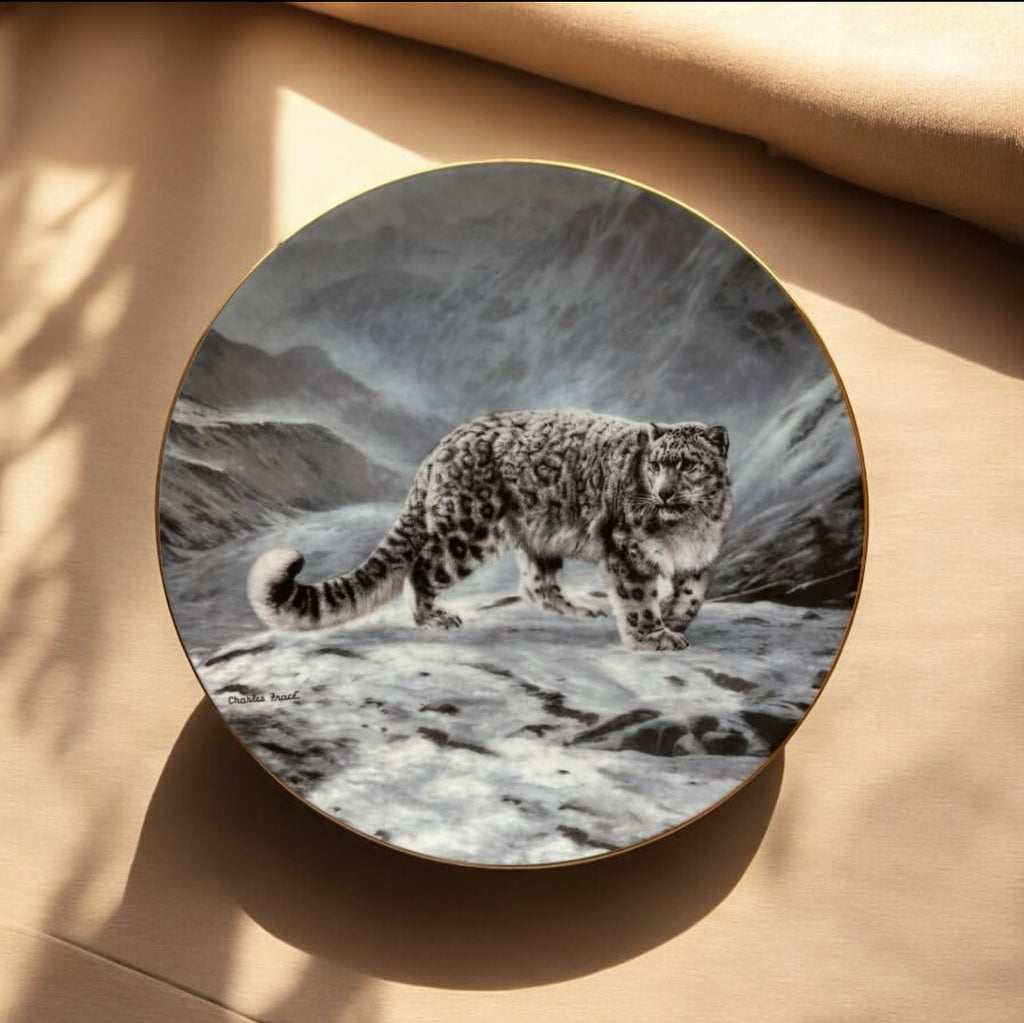 English Porcelain Plate – Tiger Motif