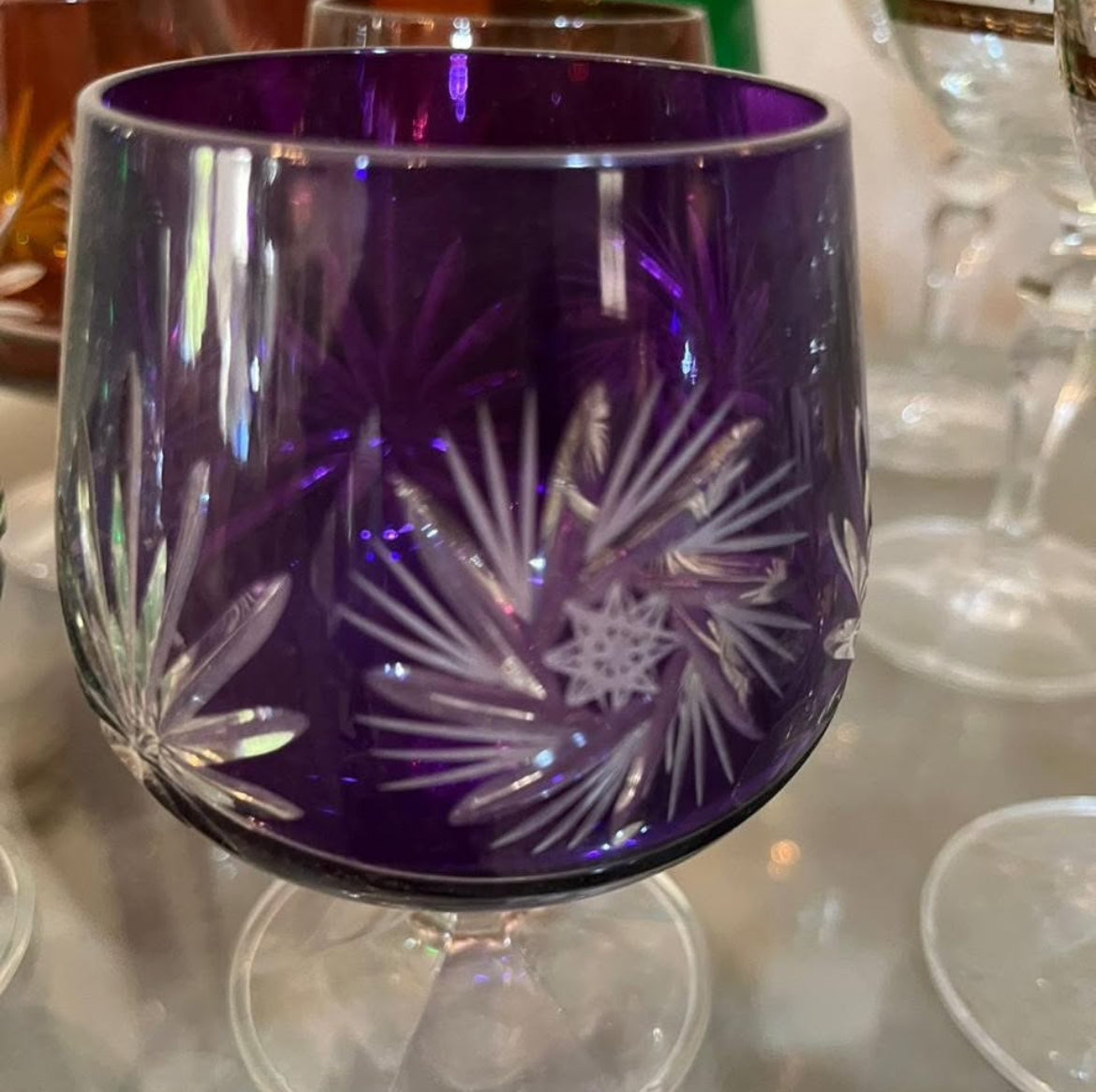 Bohemian Crystal Glass Set