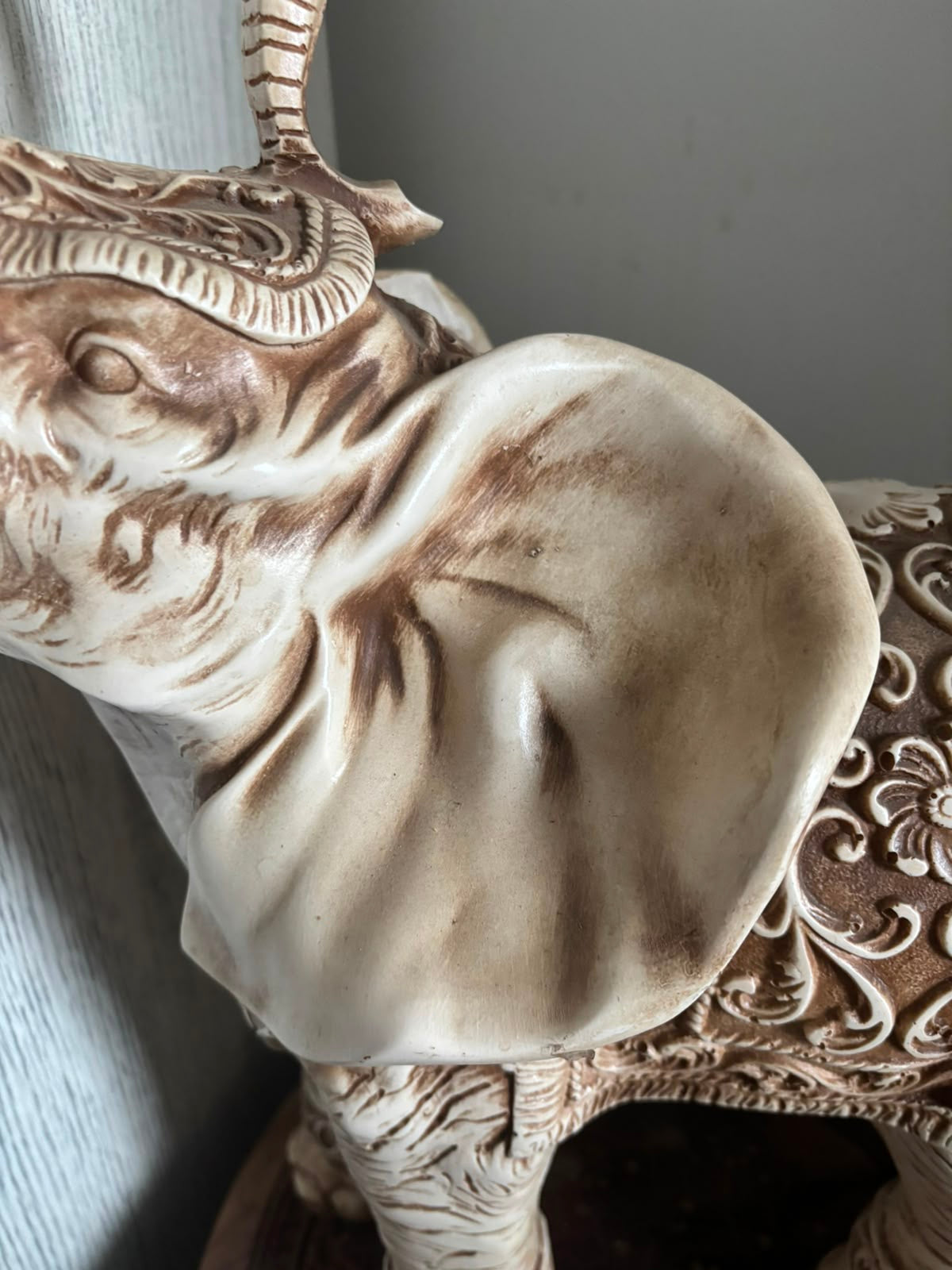 Large Imported Resin Elephant Figurine