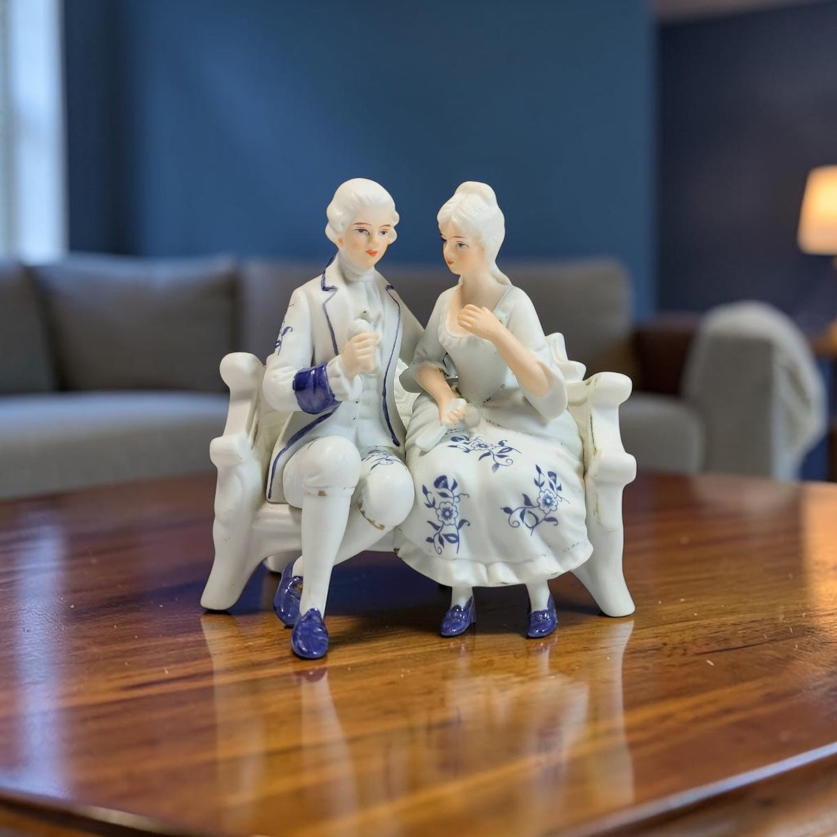 Bleu Blanc Biscuit Figurine – Fine Detailed Craftsmanship