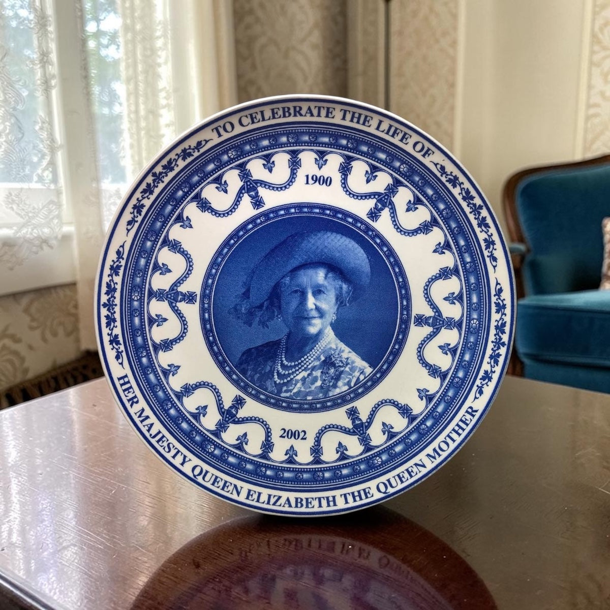 Wedgwood English Bleu Blanc Porcelain Plate – Queen Elizabeth