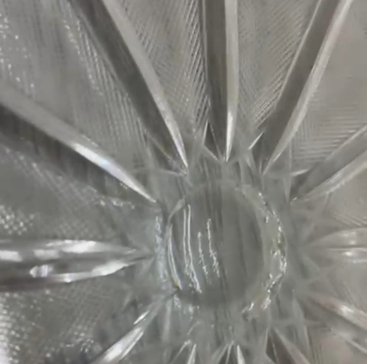 Vintage Crystal Bowl with Silver-Plated Rim – Hefra, Poland, 1970s