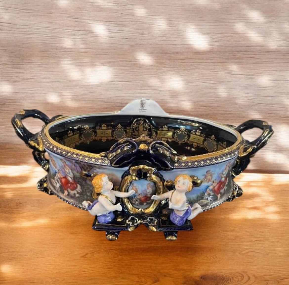 Large Jardinère – Stamped & 24K Gold-Plated