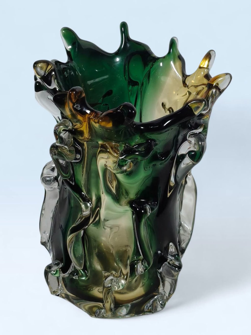 Heavy Italian Murano Glass Vase