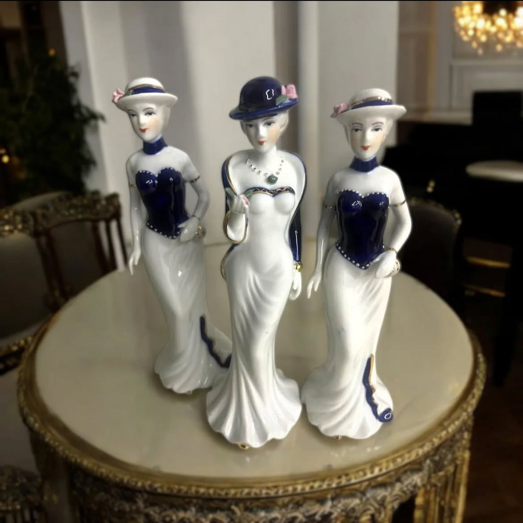Bleu Blanc The Lady Club: Porcelain Statues