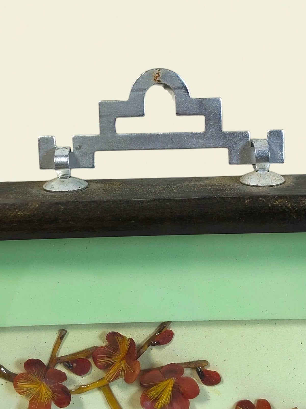 Wooden Frame with Raised Jade Floral & Bird Artwork
