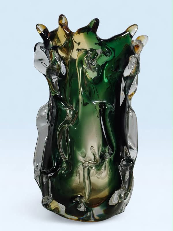 Heavy Italian Murano Glass Vase
