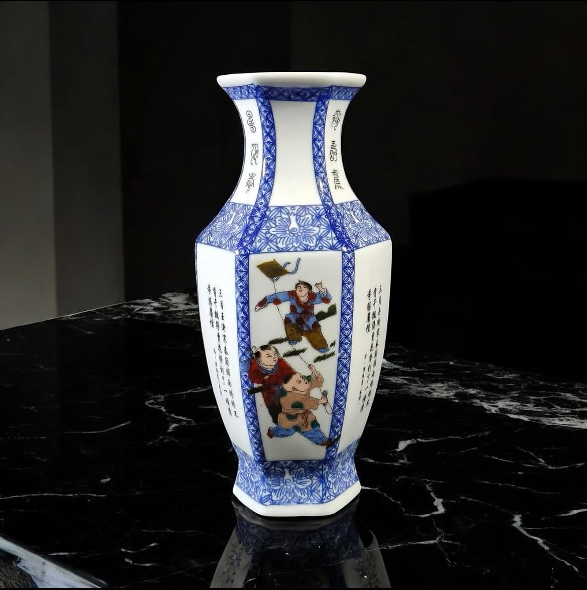 Bleu Blanc Porcelain Vase