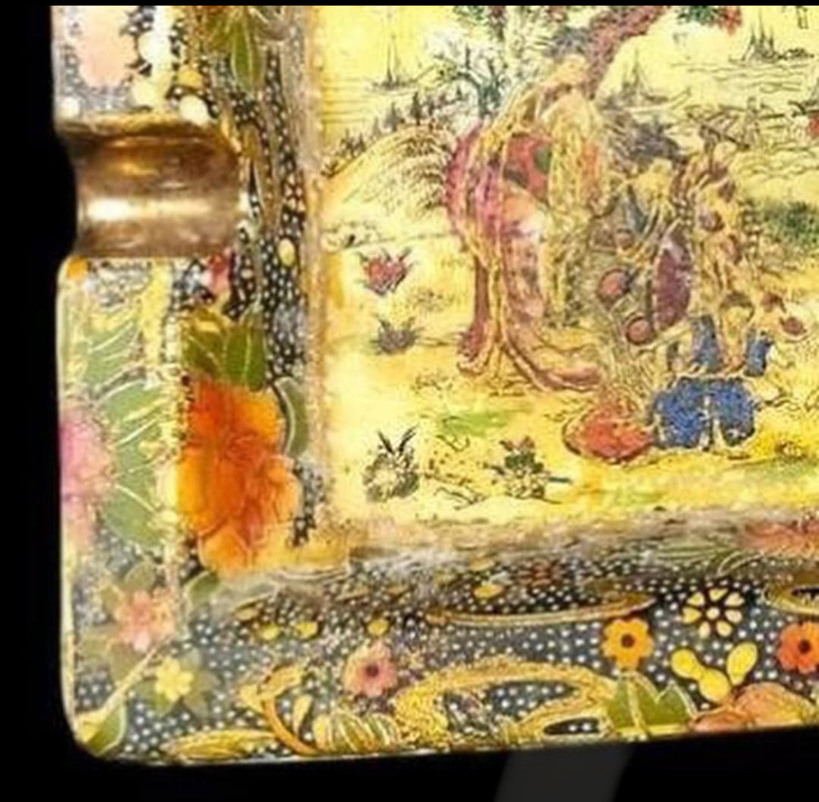 Chinoiserie Porcelain Ashtrays – Raised Bride Motifs – Satsuma Marked