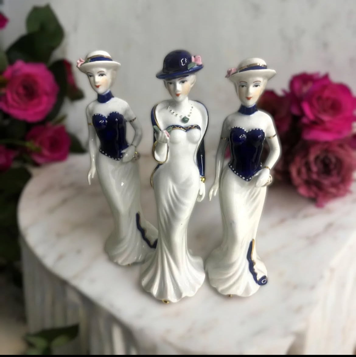 Bleu Blanc The Lady Club: Porcelain Statues