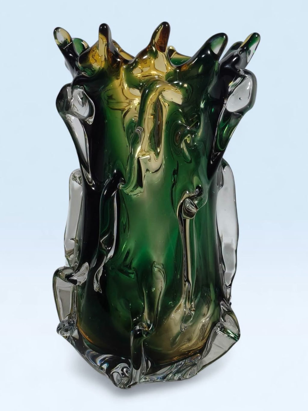 Heavy Italian Murano Glass Vase