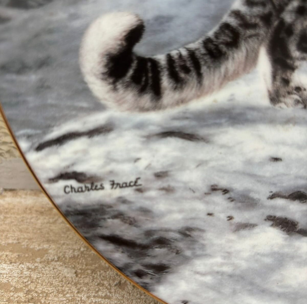 English Porcelain Plate – Tiger Motif