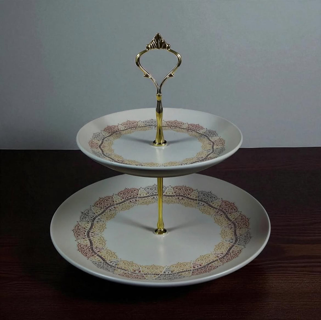 Two-Tier Porcelain Cookie Flotera