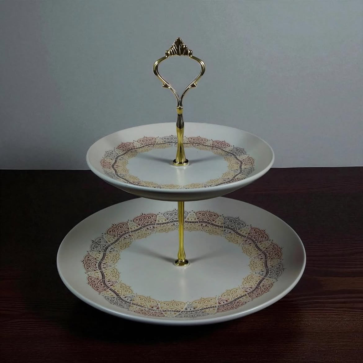 Two-Tier Porcelain Cookie Flotera