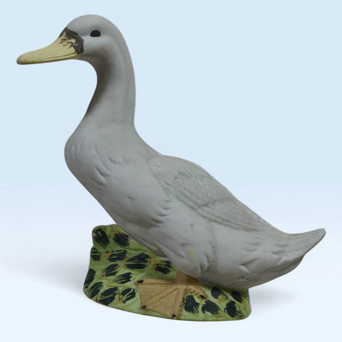 Biscuit Porcelain Duck Figurine