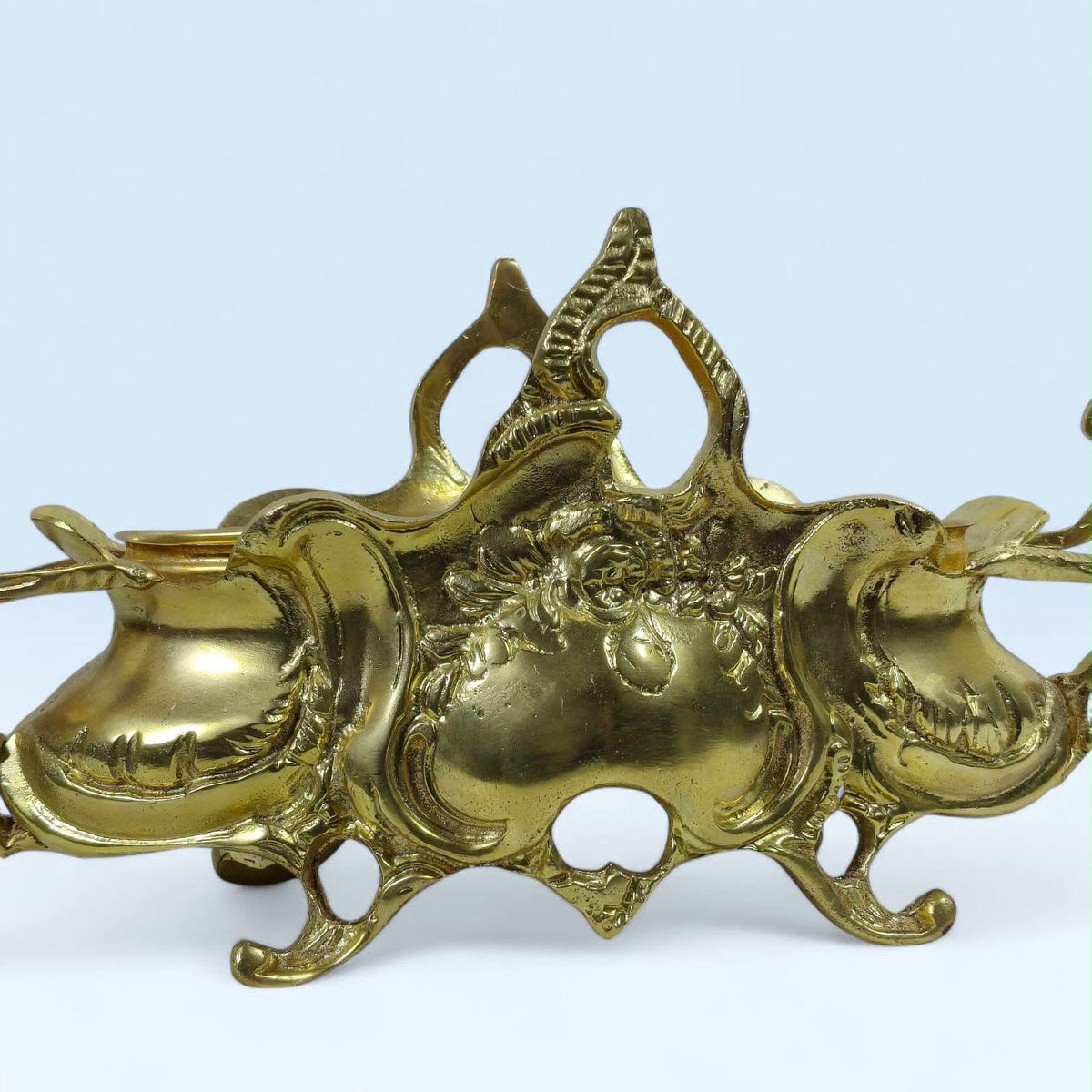 Brass Jardinière with Mirrored Base
