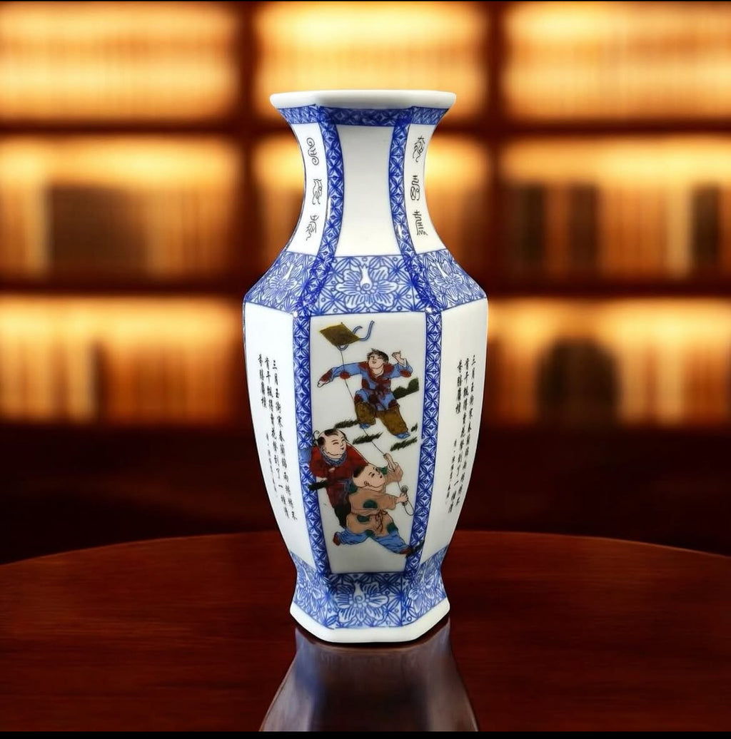 Bleu Blanc Porcelain Vase