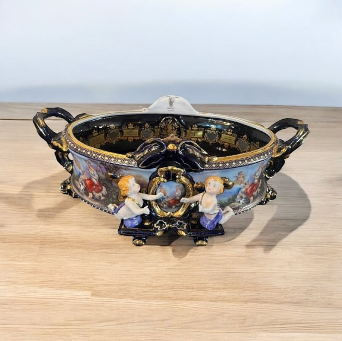 Large Jardinère – Stamped & 24K Gold-Plated