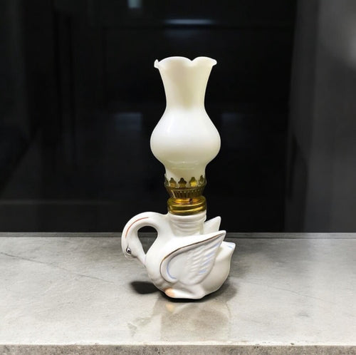 Antique Porcelain Gas Lamps – Hand-Painted