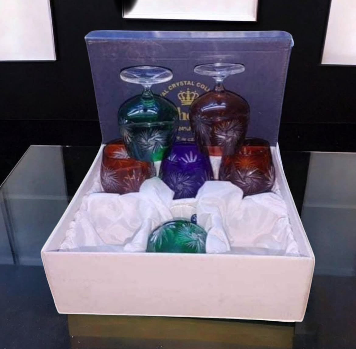 Bohemian Crystal Glass Set