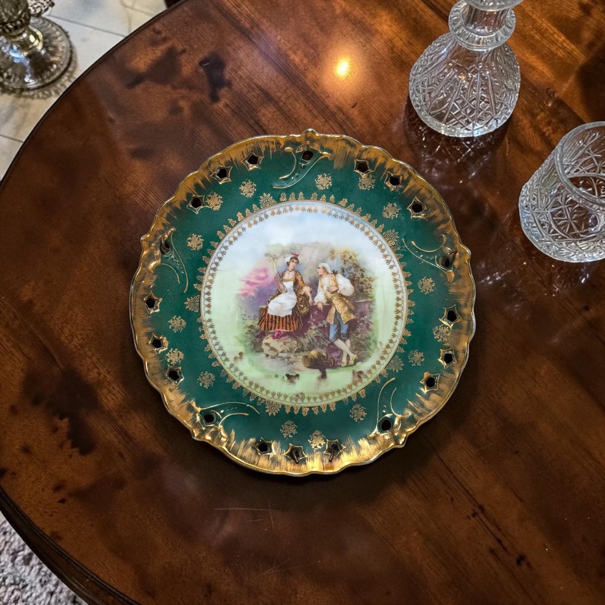 Antique Porcelain Wall Plate – Miniature Artwork