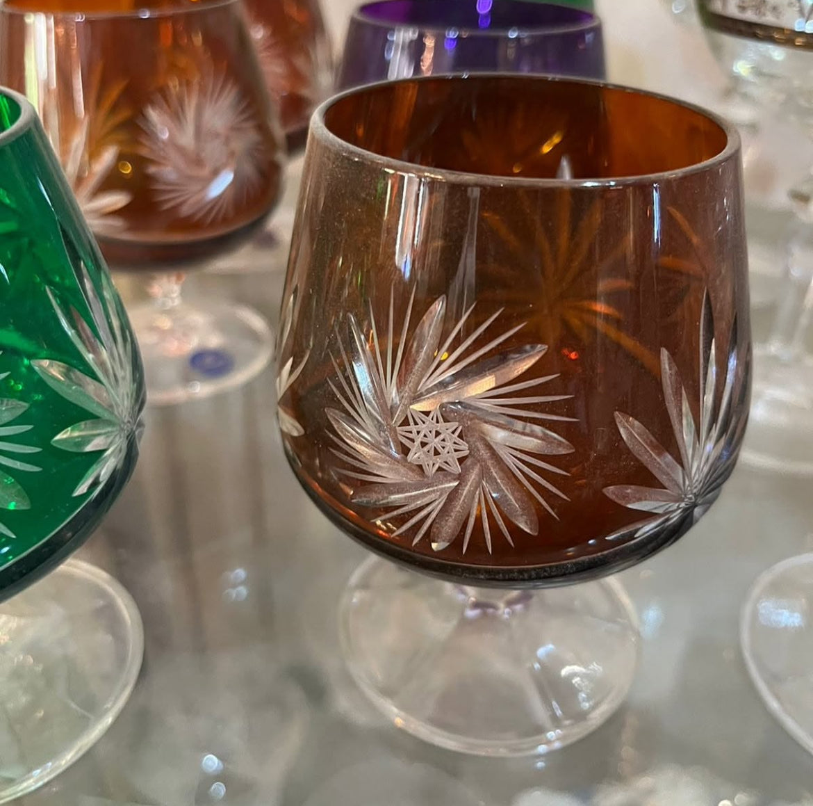 Bohemian Crystal Glass Set