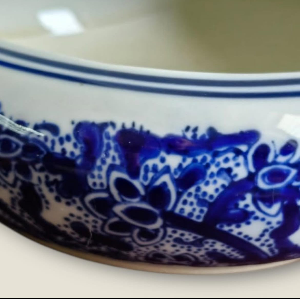 Bleu Blanc Porcelain Cachepot
