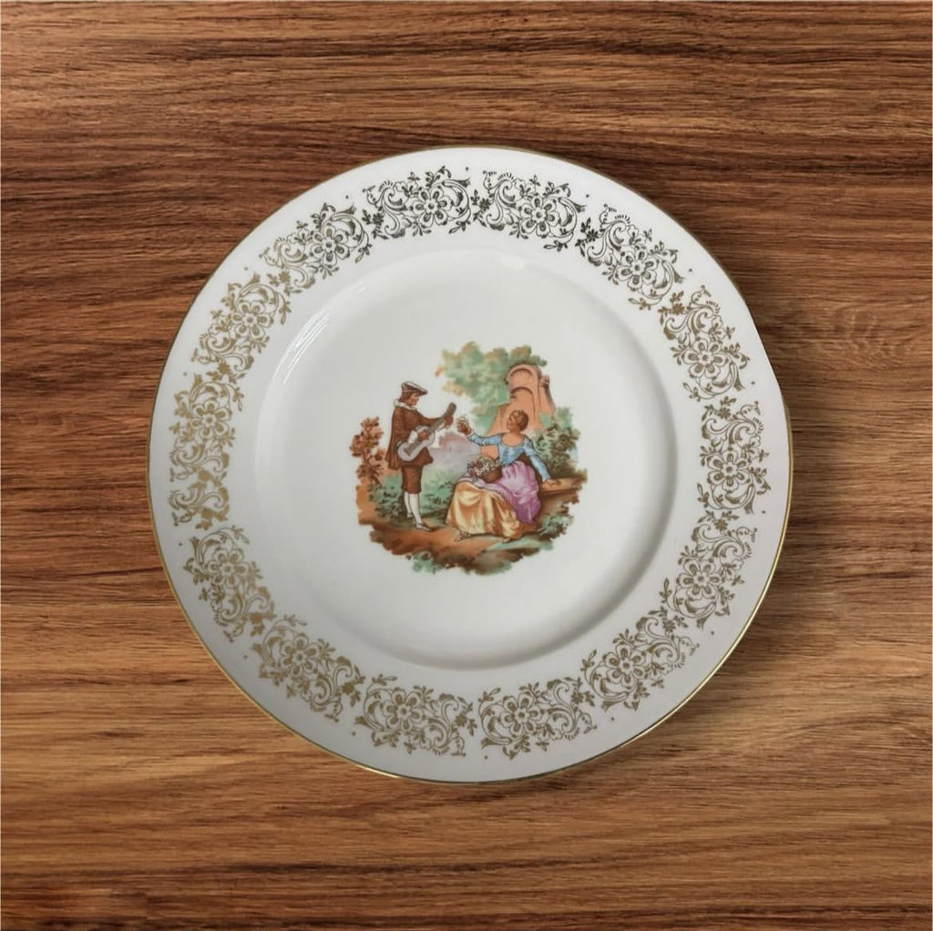 Bavarian Romeo & Juliet Plate: Gilded Bavarian Romance