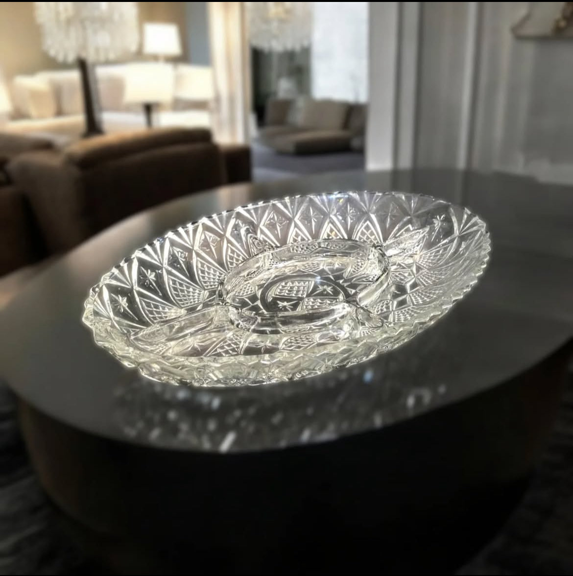 French Crystal Plate: Vintage Elegance