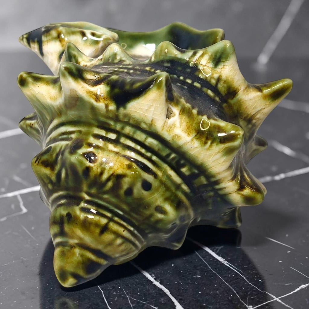 Green Porcelain Shell Ashtray