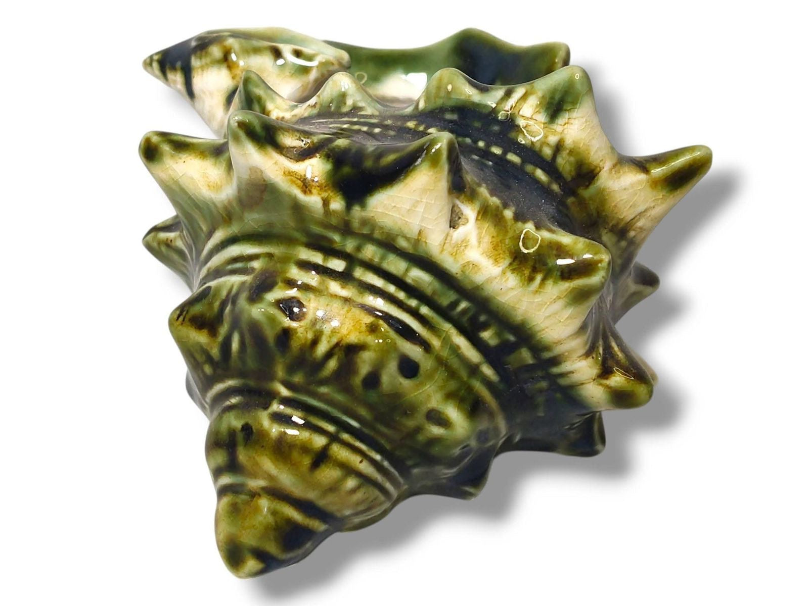 Green Porcelain Shell Ashtray